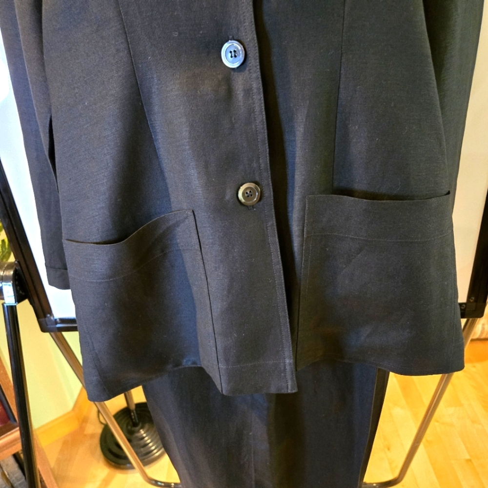 Mix&Match Jones Wear Woman's Black Linen Suit, Jacket, Pants, Skirt Size 12 & 14 - Picture 8 of 16